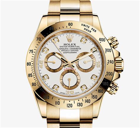 Montres Rolex Daytona Or jaune .